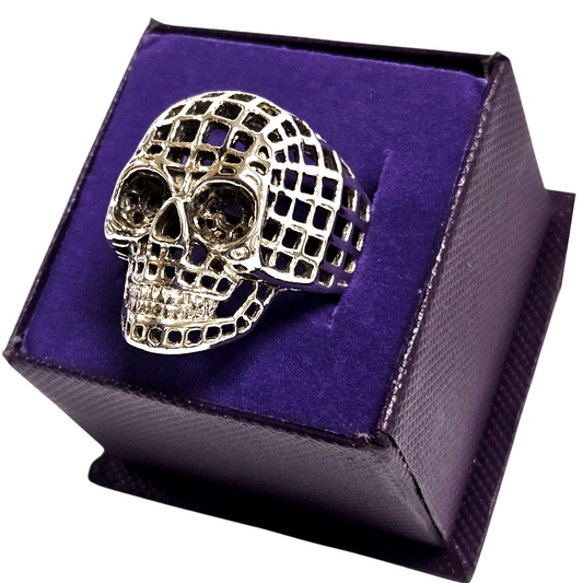 925 Silver Mens Punk skull Pendant