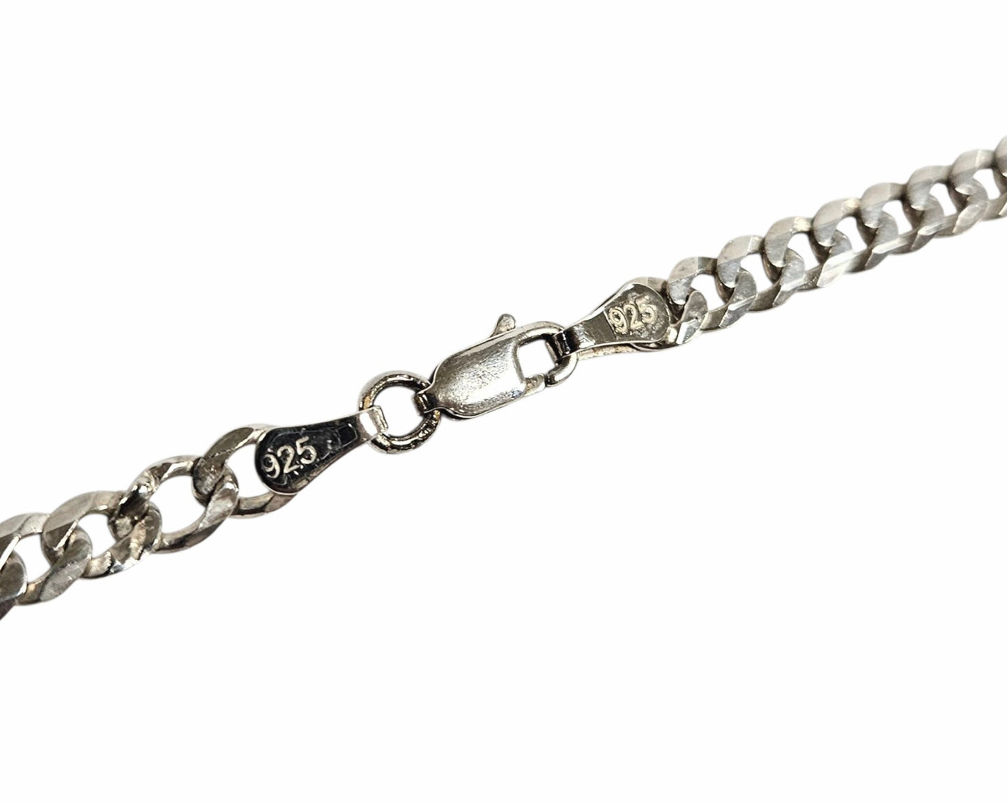 Unisex .925 Silver Cubank link Necklace