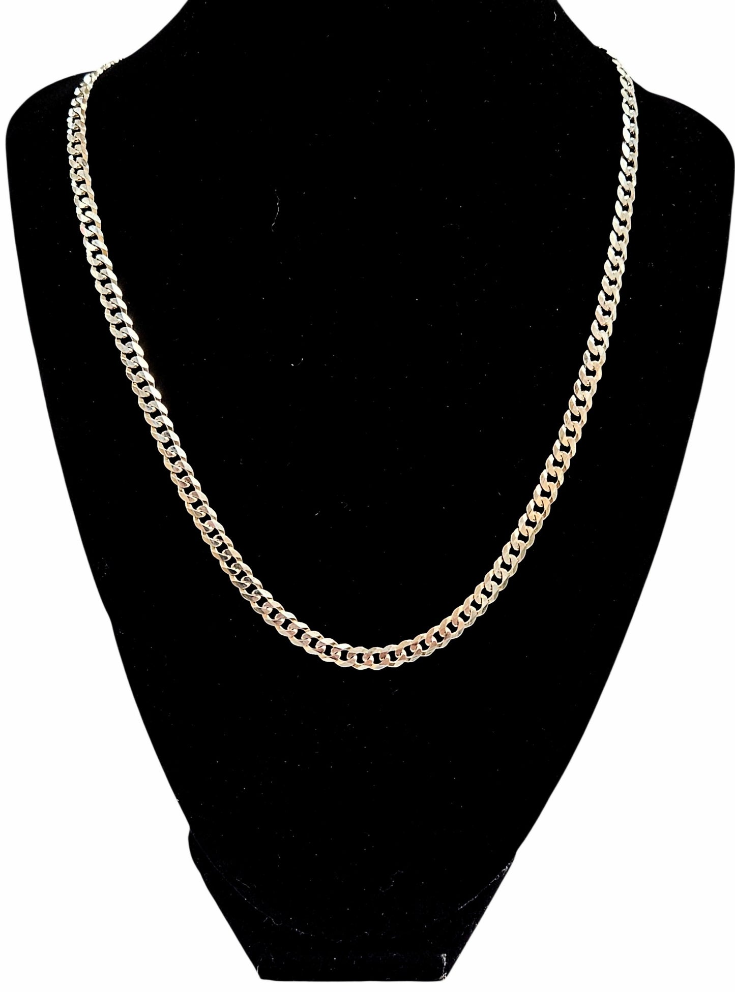 Unisex .925 Silver Cubank link Necklace