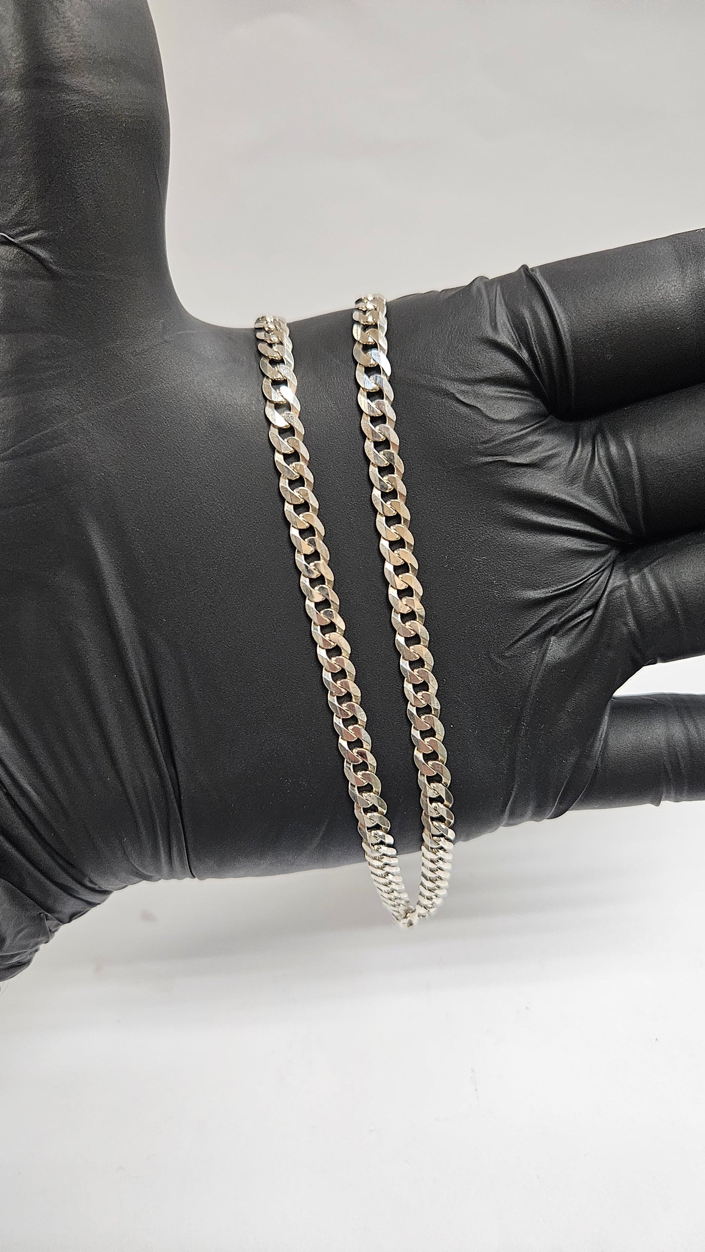 Unisex .925 Silver Cubank link Necklace