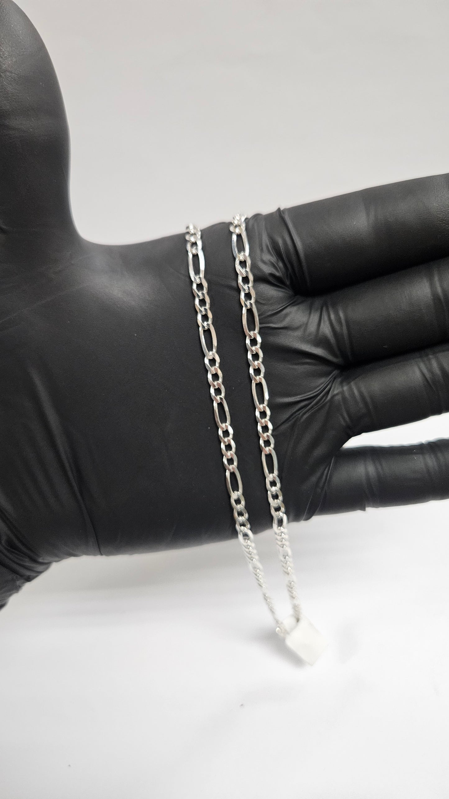 Unisex .925 Silver Figaro link Necklace