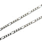 Unisex .925 Silver Figaro link Necklace