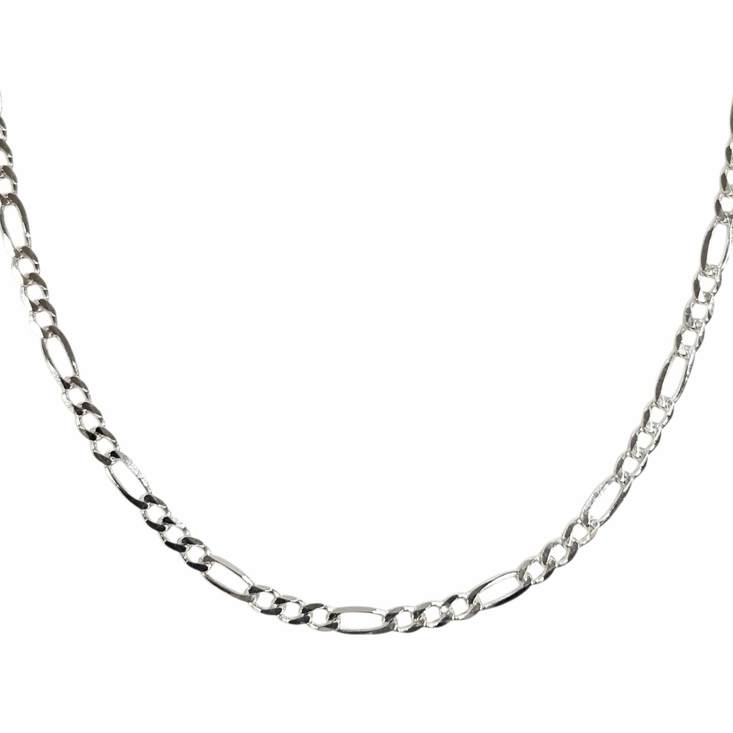 Unisex .925 Silver Figaro link Necklace