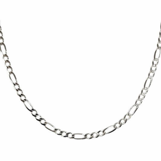 Unisex .925 Silver Figaro link Necklace