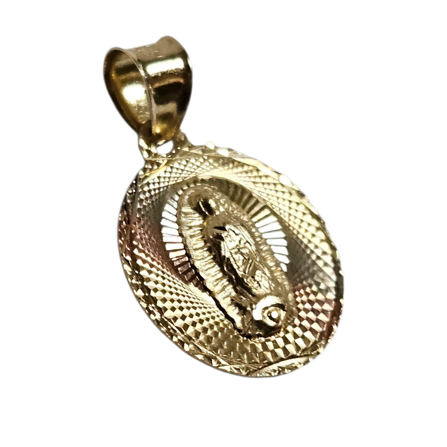 14k  Unisex Yellow Gold tri-tone virgen Pendant
