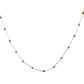 Ladies 14k yellow gold beaded chain necklace