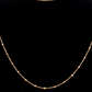 Ladies 14k yellow gold beaded chain necklace
