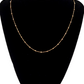 Ladies 14k yellow gold beaded chain necklace