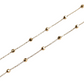 Ladies 14k yellow gold beaded chain necklace