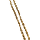 Ladies 14k Yellow Gold Hollow Rope chain