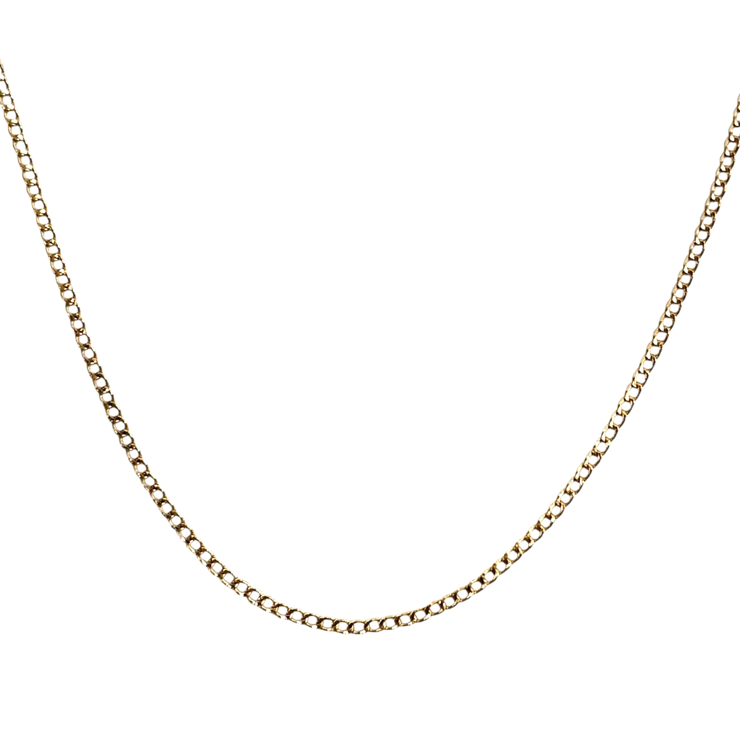 Ladies 14k Yellow Gold Hollow link chain necklace