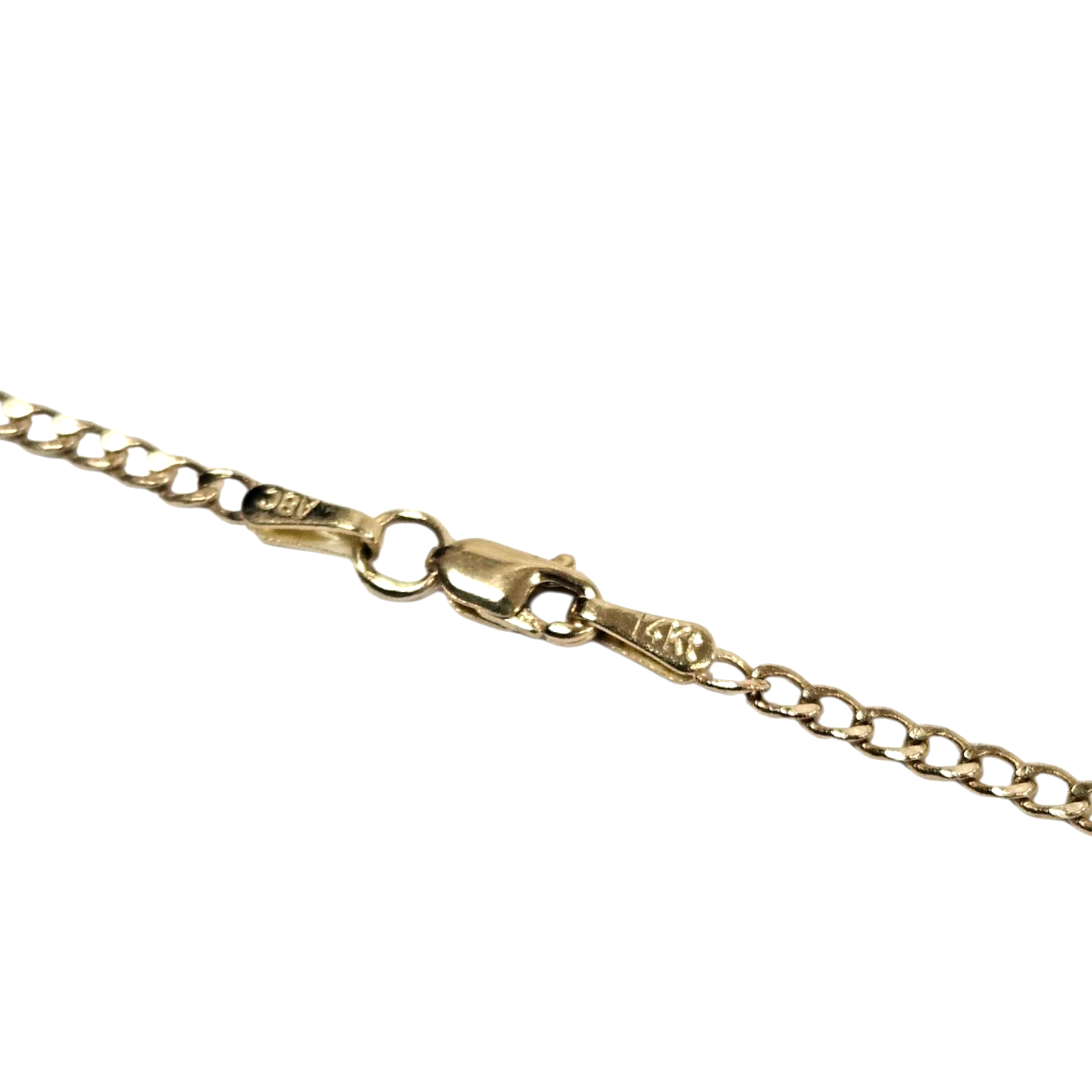 Ladies 14k Yellow Gold Hollow link chain necklace