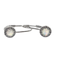 Ladies 925 Silver Opal ZC drop hoop earrings