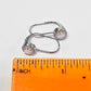 Ladies 925 Silver Opal ZC drop hoop earrings