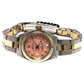 Rolex Ladies 25mm Oyster Perpetual 6719 Pink MOP Diamond fluted two-tone