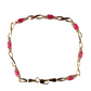14k Ladies Yellow Gold Ruby Diamond infinity Bracelet
