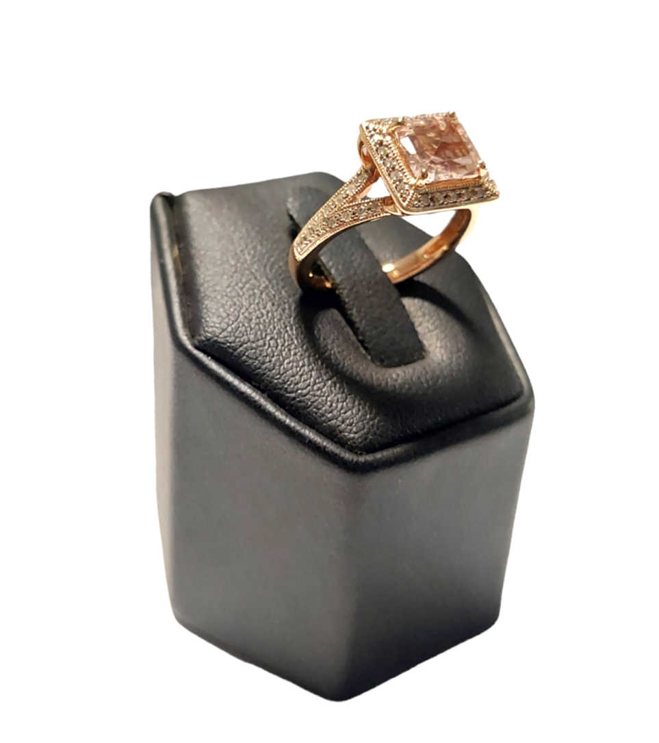 14k Ladies Rose Gold Diamond Ring