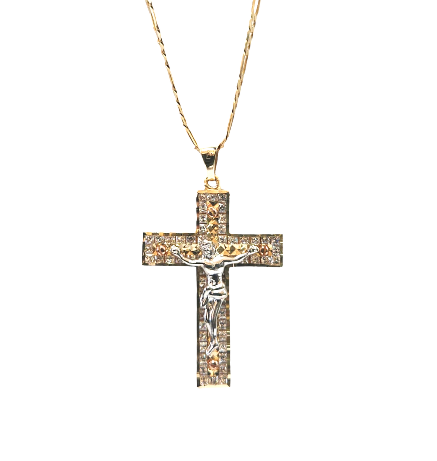14k Unisex 14K Yellow gold Jesus Cross pendant