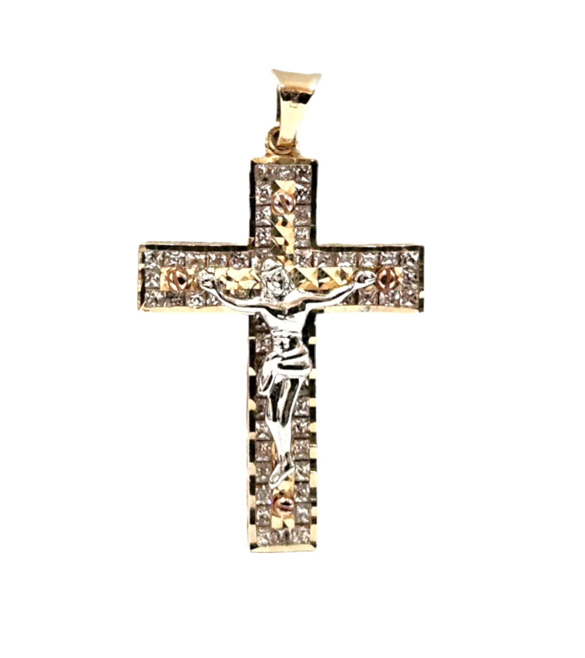 14k Unisex 14K Yellow gold Jesus Cross pendant