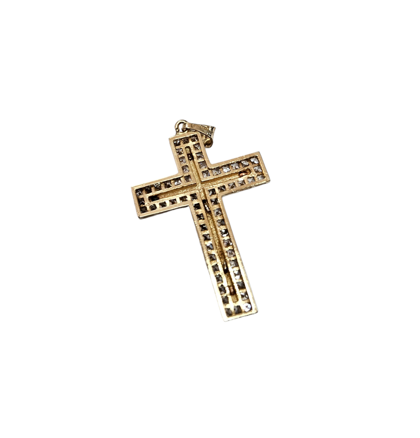 14k Unisex 14K Yellow gold Jesus Cross pendant