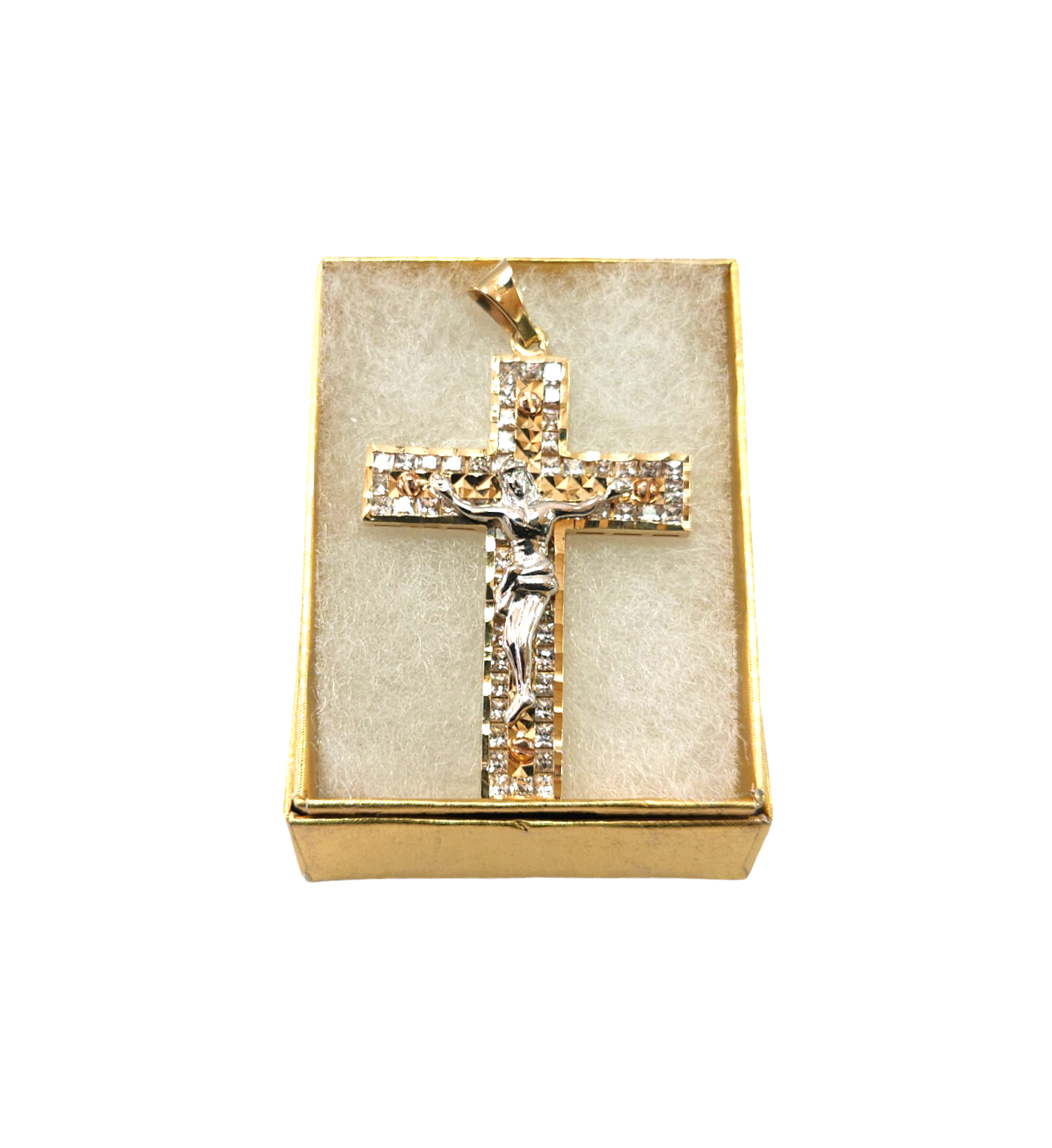 14k Unisex 14K Yellow gold Jesus Cross pendant