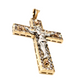14k Unisex 14K Yellow gold Jesus Cross pendant