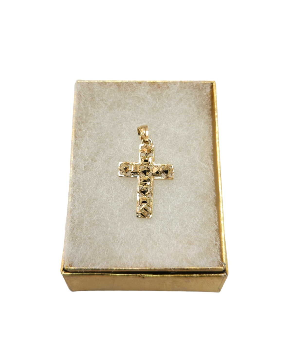 14k Unisex Yellow gold Cross Pendant