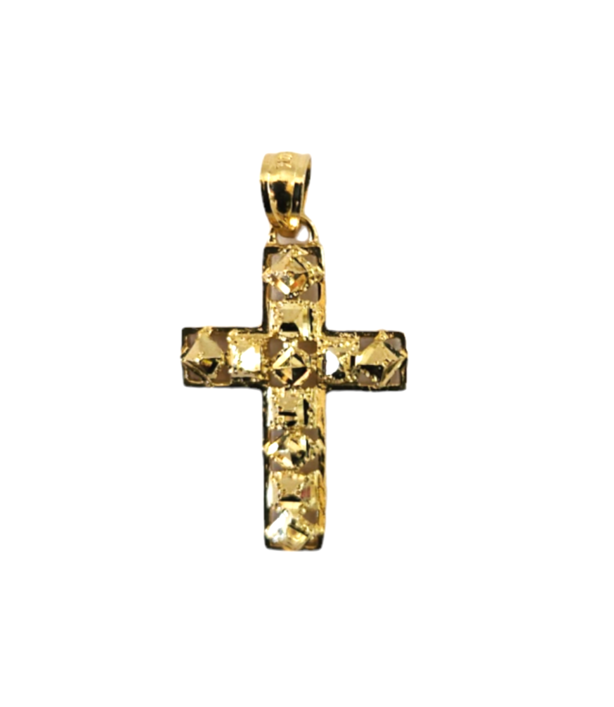 14k Unisex Yellow gold Cross Pendant