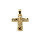 14k Unisex Yellow gold Cross Pendant