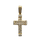 14k Unisex Yellow Gold ZC cross pendant