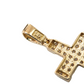 14k Unisex Yellow Gold ZC cross pendant