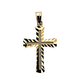 14k Unisex Yellow Gold cross Pendandt