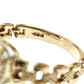 14k ladies Yellow Gold Heart link Pink ZC ring