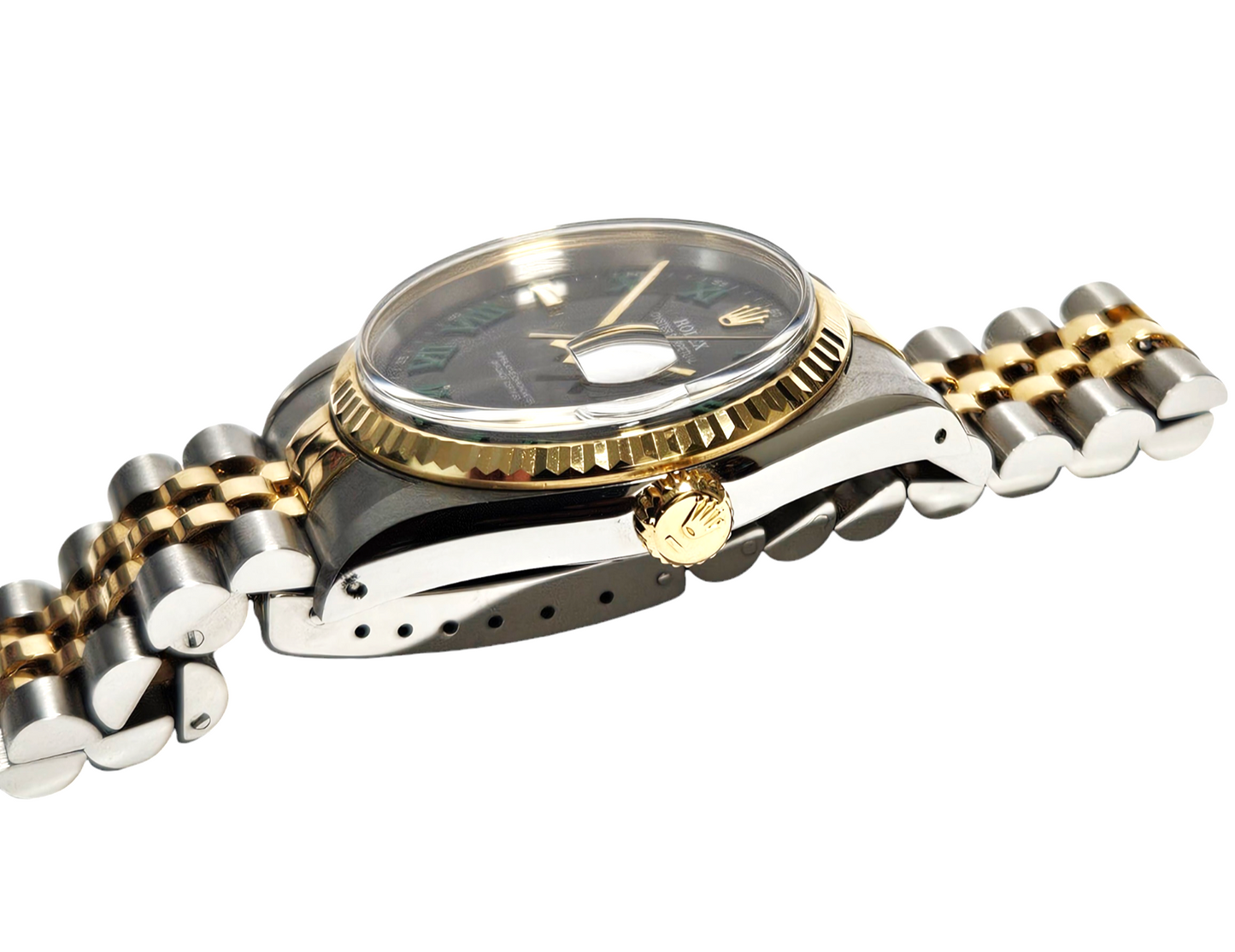 Rolex 36mm Datejust 16013 Wimbledon dial two-tone jubilee
