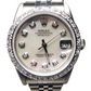 Rolex ladies 31mm Datejust 69174 White Mop Diamond jubilee steel