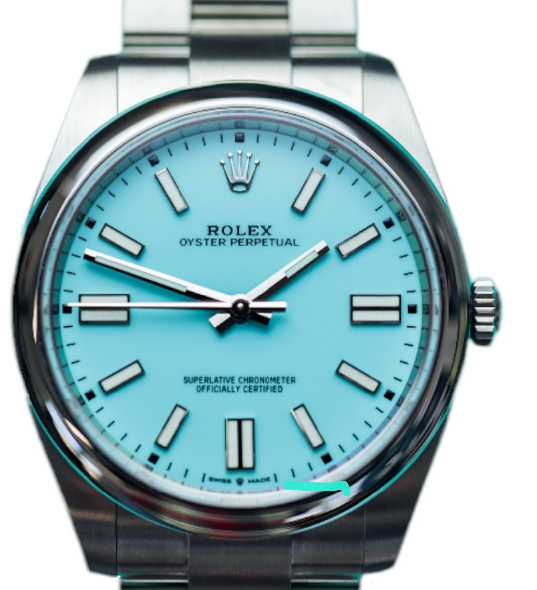 Rolex Men's 41mm Oyster Perpetual 124300 Tiffany Blue steel