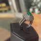 14K Ladies White gold Emerald & Diamond Ring