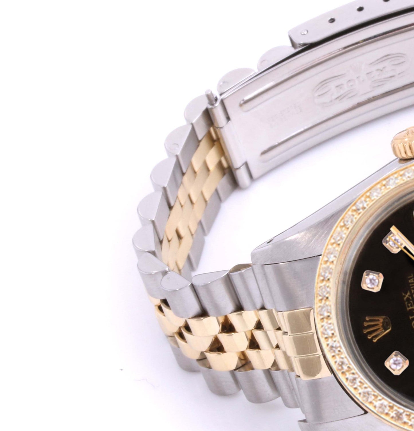 Rolex 36mm Datejust 16013 Black Diamond two toneJubilee