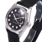 Rolex 36mm Datejust 16030 Black Diamond Steel On Leather