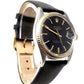 rolex mens datejust (T-T) 16013 fluted gold beze andl yellow stick dial on black leather - Luxury Diaz
