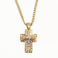 14K Yellow Gold Jesus Cross Pendant