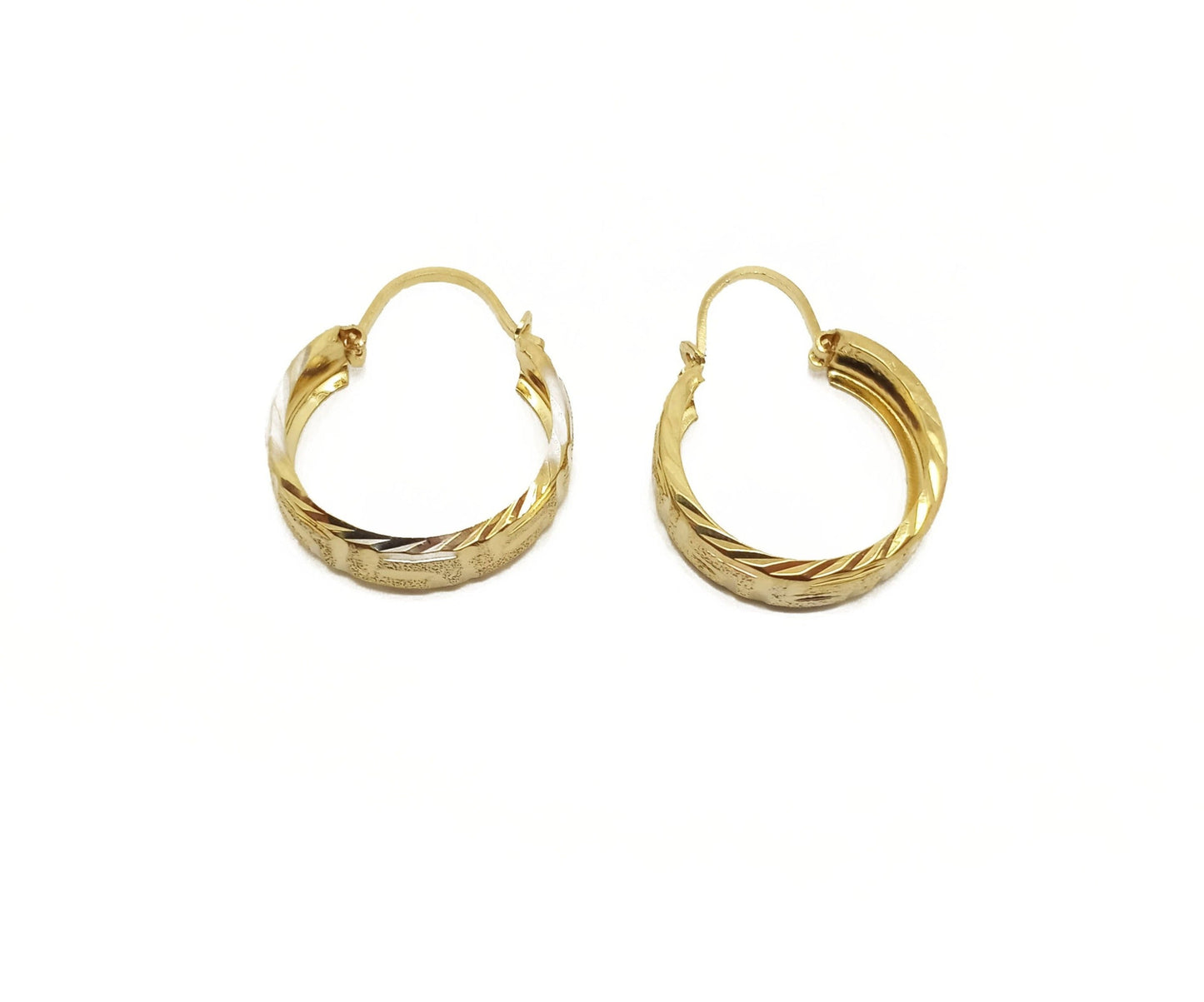 14K Yellow Gold Hoop Earrings