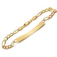 14k Yellow Gold Tri-Tone Plate bracelet