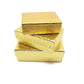 14K Yellow gold square ZC stud earrings