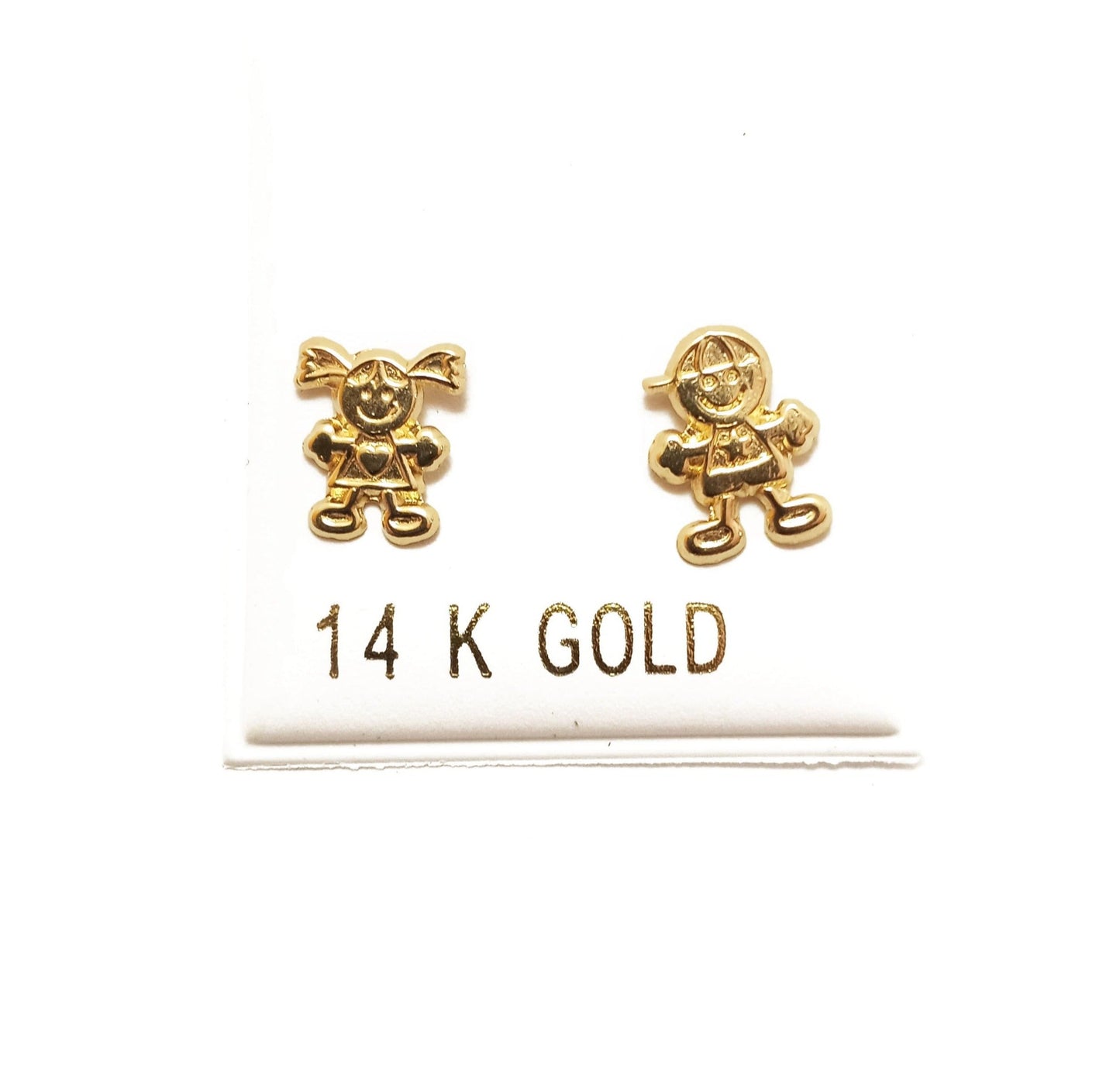 14K Yellow Gold Baby Stud Earrings