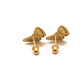 14K Yellow Gold Butterfly Stud ZC Earrings