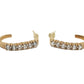 14k Yellow Gold J Hoop Diamond Earrings
