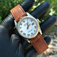 Rolex 36mm Datejust 16233 Roman On Brown Leather