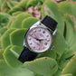 Rolex 34mm Date 1500 Pink Steel diamond on Leather