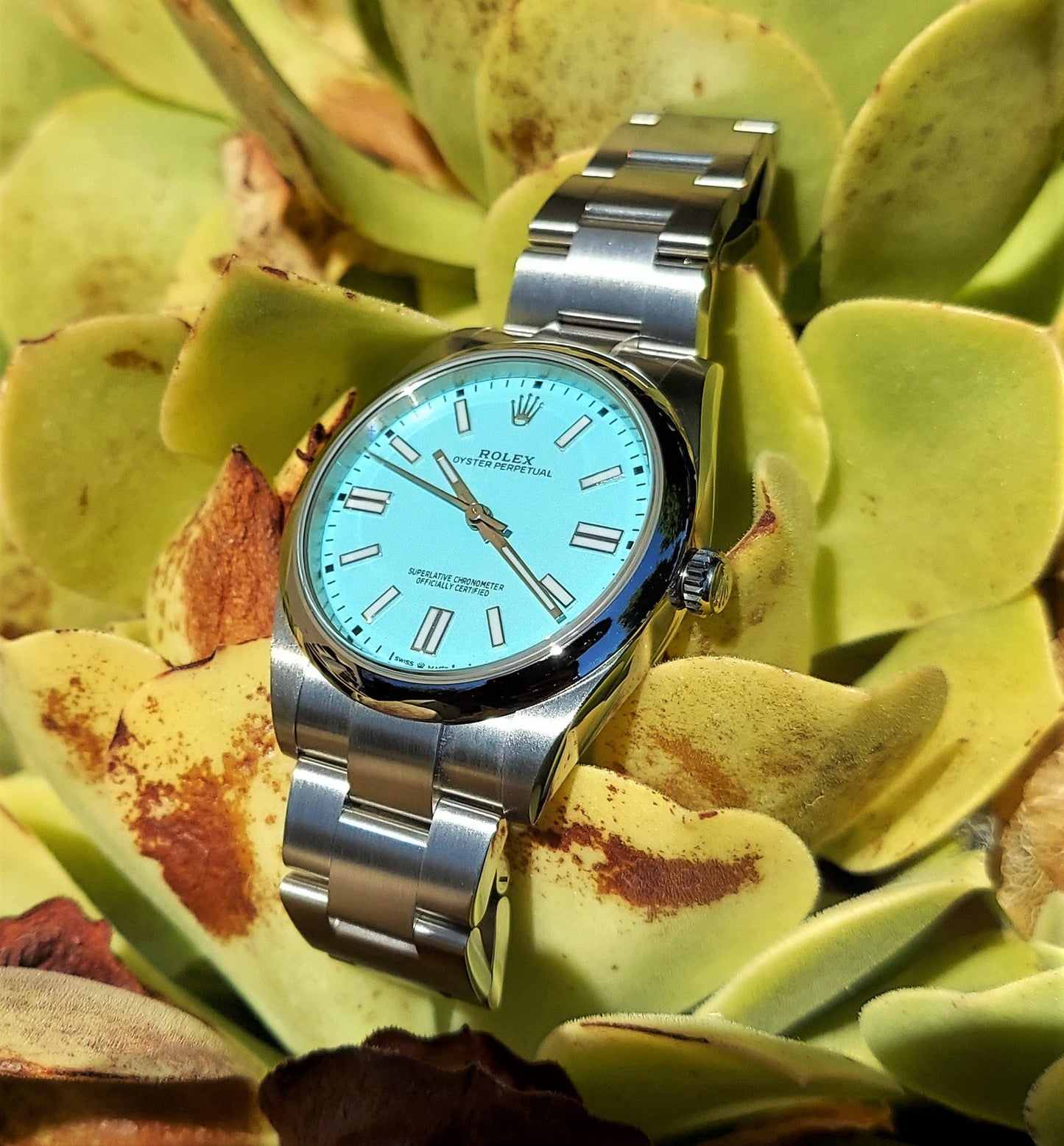 Rolex Men's 41mm Oyster Perpetual 124300 Tiffany Blue steel